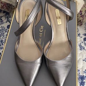 Pewter Metallic heels
